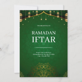 Convites Iftar do Ramadão Moderno Verde
