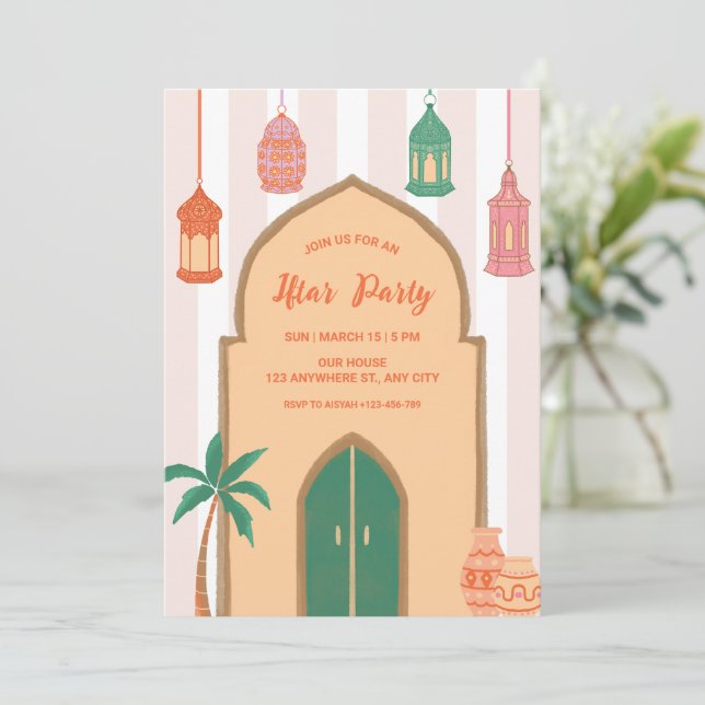 Convites Iftar Invitation | Arabian Night (Em pé/Frente)