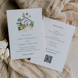 Convites Igreja Católica Tropical Tudo em Um Casamento