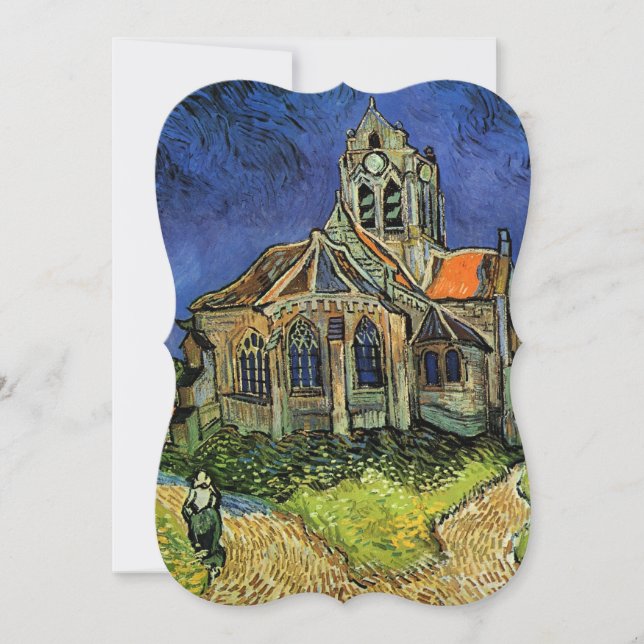 Convites Igreja em Auvers de Vincent van Gogh Casamento (Frente)