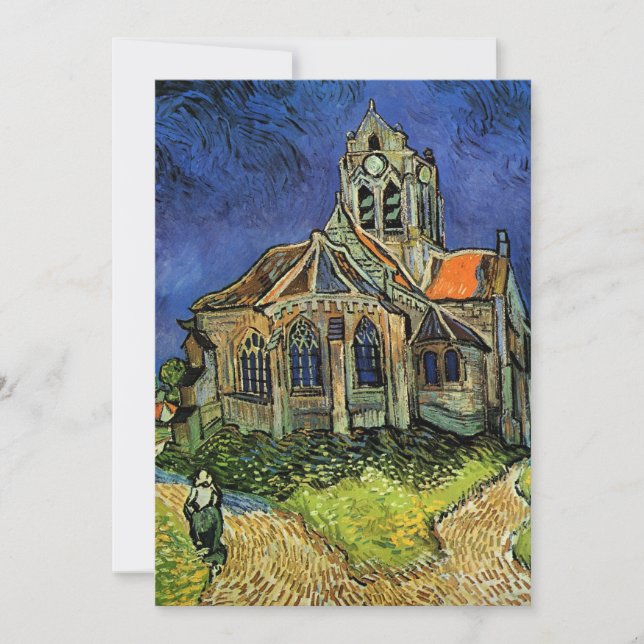 Convites Igreja em Auvers pelo Casamento Vincent van Gogh (Frente)