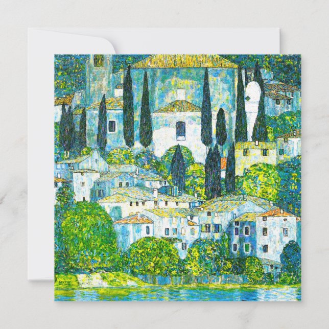 Convites Igreja em Cassone Gustav Klimt (Frente)