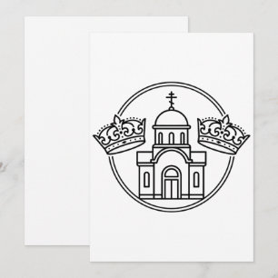 Convites Igreja Ortodoxa Grega Com Duas Coroas de Casamento