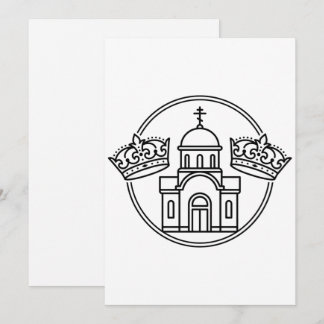 Convites Igreja Ortodoxa Grega Com Duas Coroas de Casamento