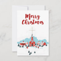 Igreja Vermelha com Cena de Natal da Estrela