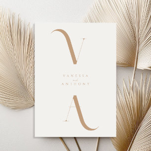 Convites Ilegante e moderno minimalista Ivory e Casamento d