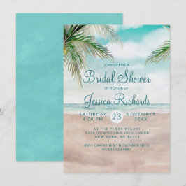 Convites Ilha Breeze Tropical Beach Weding Chá de panela