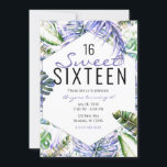 Convites Ilha Lilás Roxo Folhas de Palmeira Tropical Doce 1<br><div class="desc">personalizar para qualquer evento</div>