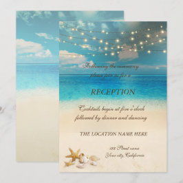 Convites Iluminação de Casamento na Praia Conchas Recepção