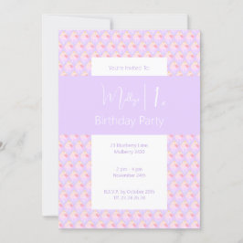 Convites ilusima Cupcake arco-íris Partido primeiro anivers