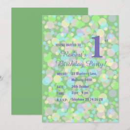 Convites Ilusima Rainbow Pastel Does Boys Green Aniversário