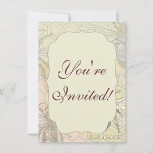 Convites Ilustração Anterior do Inseto de Abelhas da Rainha