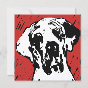 Convites Ilustração artística de Great Dane
