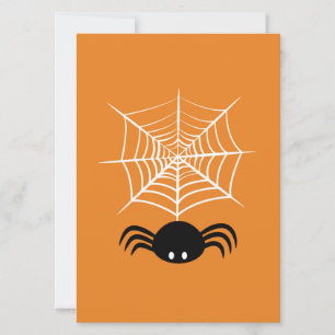 Convites Ilustração Assustadora de Aranha de Halloween