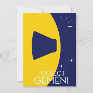 Convites ilustração da arte espacial do Projeto Gemini