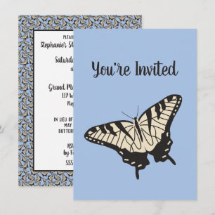 Convites Ilustração da Borboleta Swallowtail de Tigre Ama