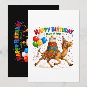 Convites Ilustração da Festa de Aniversário de Camelo
