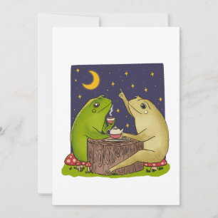 Convites Ilustração da Festa do Chá de Rãs Caprichosas à No