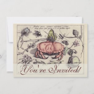 Convites Ilustração da Flor Botânica do Caranguejo