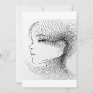 Convites Ilustração de arte em linha contínua de um rosto h