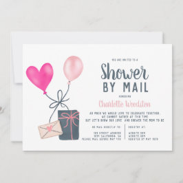 Convites ilustração de balões modernos para chá de bebê por