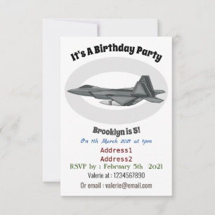 Convites Ilustração de desenho animado de aeronaves de comb