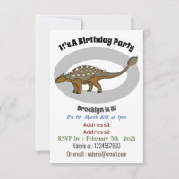 Ilustração de dinossauro blindado Ankylosaurus