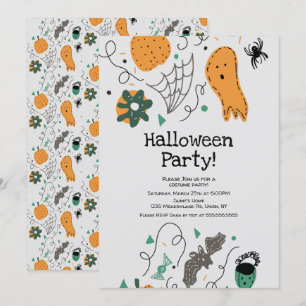 Convites Ilustração de Fantasma de Fantasia de Halloween