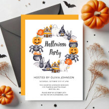 Ilustração de festa feliz de Halloween fofa