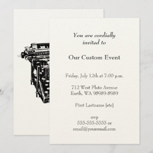 Convites Ilustração de Máquina de Digitalização Vintag