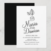 Ilustração de Verde da Planta de Oração Casamento