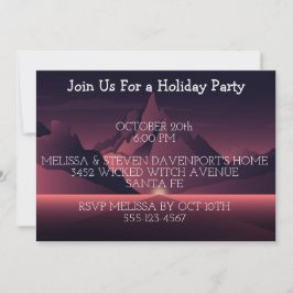 Convites Ilustração do pôr do sol da montanha