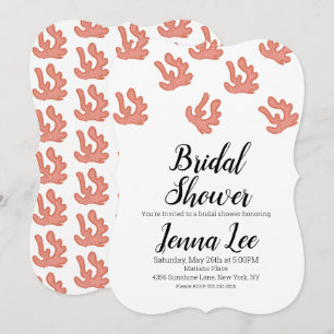 Convites Ilustração Moderna do Rabo de Coral