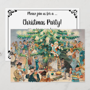Convites Ilustração Vintage Árvore de Natal do Puck, 1902
