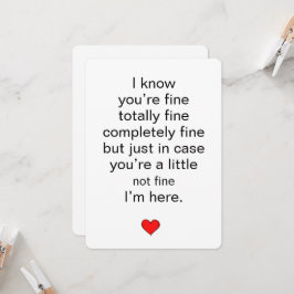 Convites I'm here thinking of you card