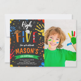 Convites Imagem de 5 Aniversário Alta de Aquarela