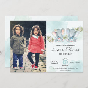 Convites Imagem de Aniversário da Garota Gemininha de Aquar