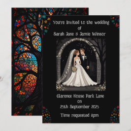 Convites Imagem de Cartoon Personalizada do Casamento