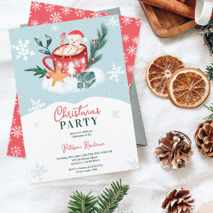 Convites Imagem de chocolate com boneco de neve de Natal