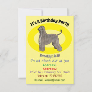 Convites Imagem de desenho animado de cão de cão de cão de 