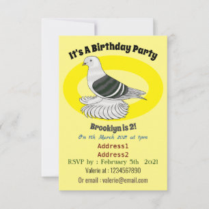 Convites Imagem de desenho animado do pombo-escudo-saxão