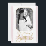 Convites Imagem de Foto Mínima Moderna Mínima, Rosa, Dourad<br><div class="desc">Personalizar para qualquer evento</div>