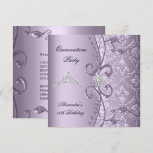 Convites Imagem de Joel Lilac Jewel do Partido 15 da Quince