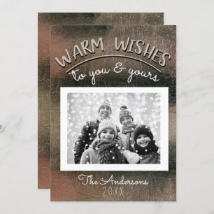 Convites Imagem de Natal Negra Mínima e Dourada do Elegante