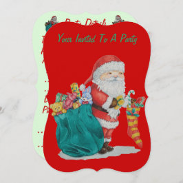 Convites Imagem de papais noeis bonitos fornecendo natalida