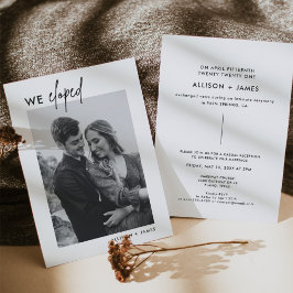 Convites Imagem de Recepção de Elopement Que Elogiamos Anún