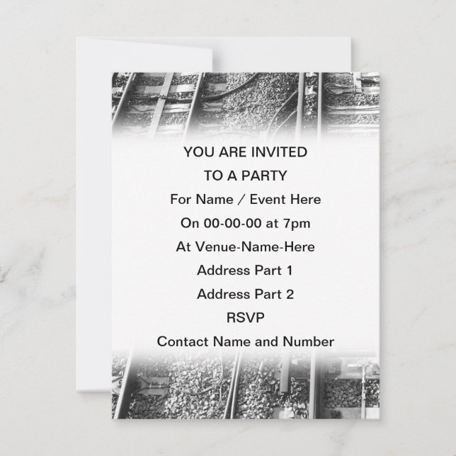 Convites Imagem Do Caminho De Ferro. (Frente)