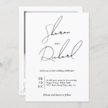 Imagem do casamento em preto e branco