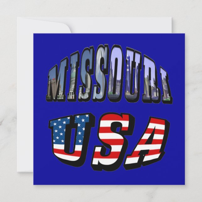 Convites Imagem do Missouri e texto dos EUA (Frente)