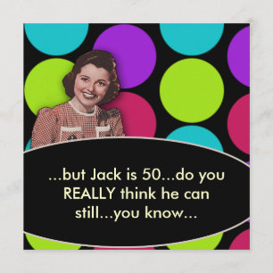 Convites Imagem engraçada da 50ª Festa de aniversário